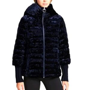 NWT DKNY SPORT crushed velvet puffer coat
